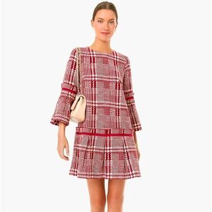 Tuckernuck Cranberry Check Kennedy Dress, S